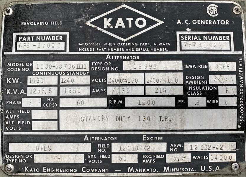 Used Waukesha 7042GSI Gas Generator