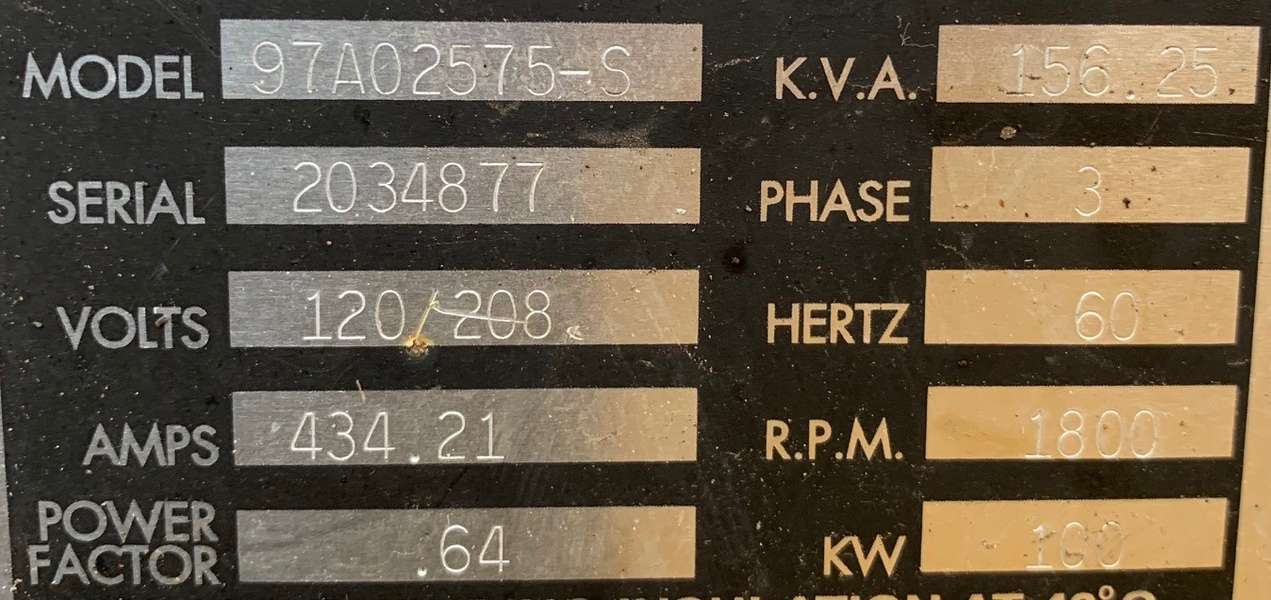 Low Hours Caterpillar CD100 Diesel Generator