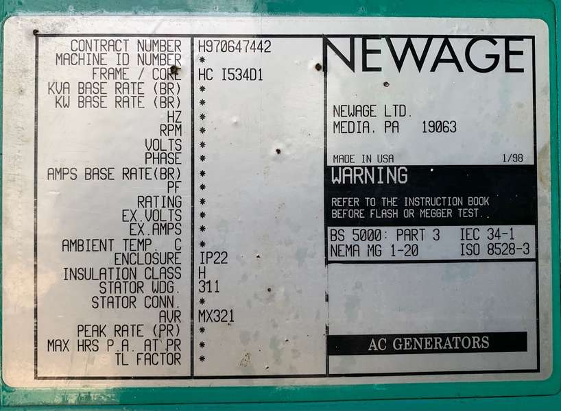 Used Cummins 400kW Diesel Generator