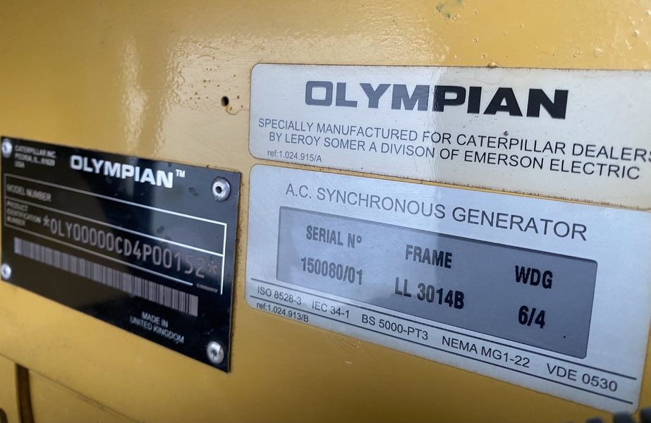 Low Hours Caterpillar Olympian D80P4 Diesel Generator