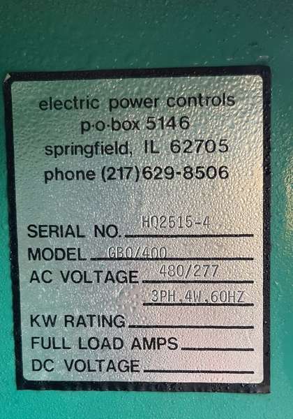 Used Cummins 275kW Diesel Generator