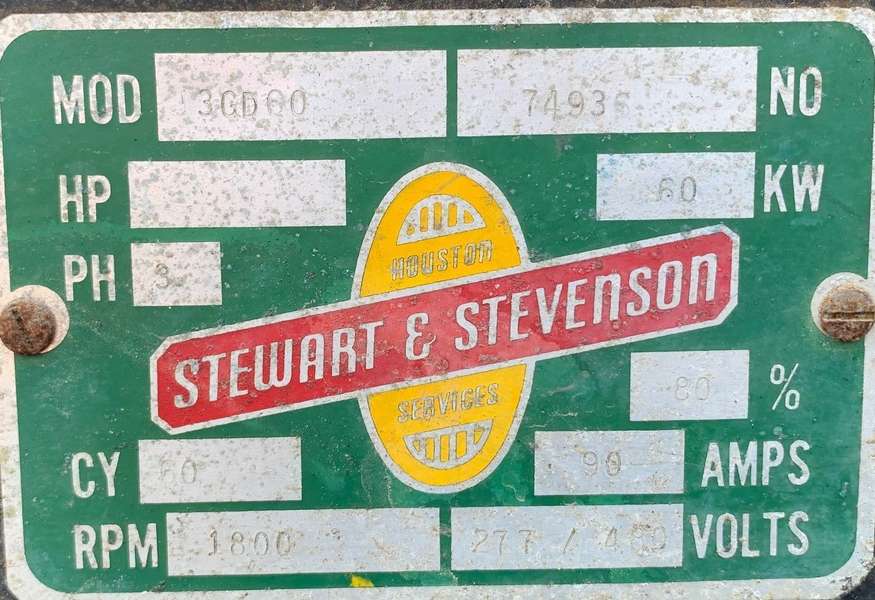 Used Stewart & Stevenson 60kW diesel Diesel Generator