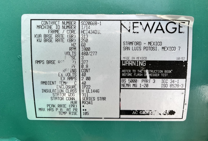 Used Cummins GTA855G3 Gas Generator