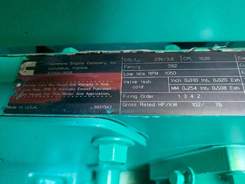 Low Hours Cummins 60DGCB Diesel Generator