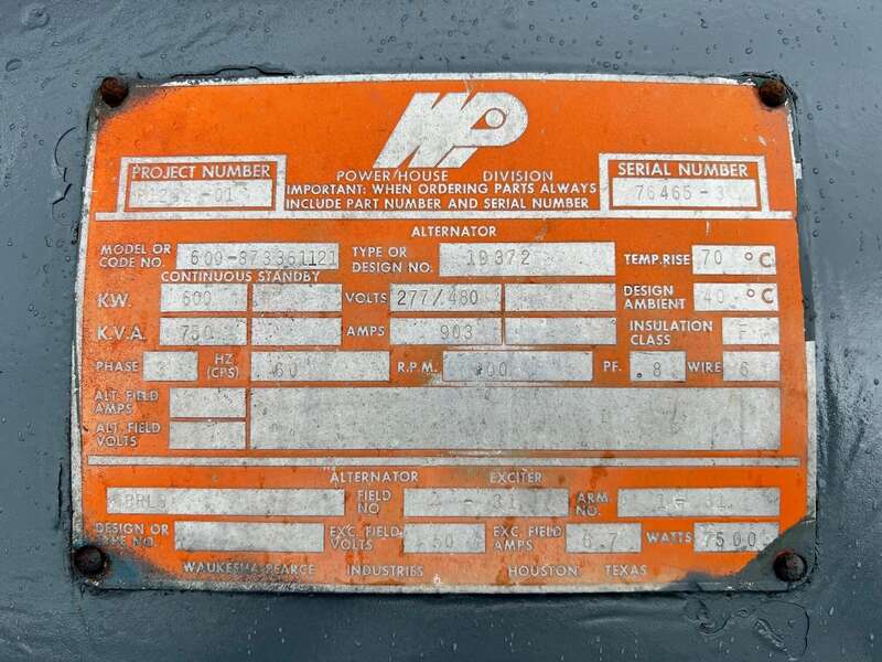 Recon Waukesha 600kW Gas Generator