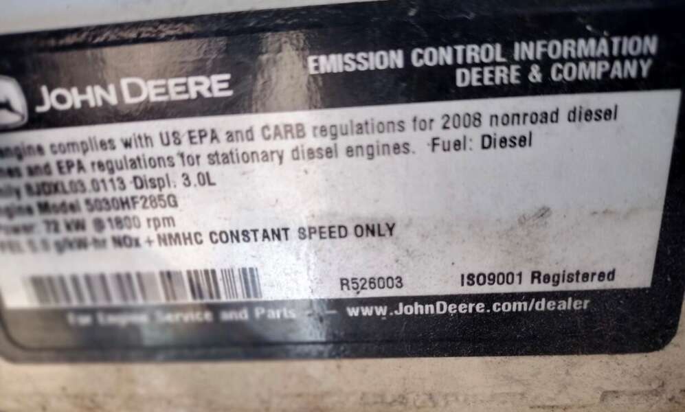Used John Deere 50kW Diesel Generator
