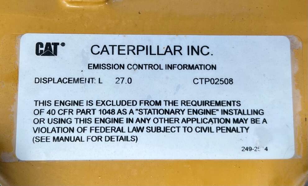 Like New Caterpilar G3412TA Gas Generator