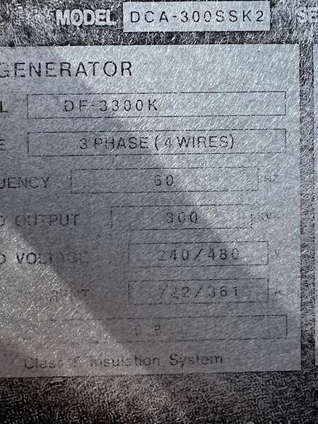 Used Multiquip DCA300SSK2 Diesel Generator