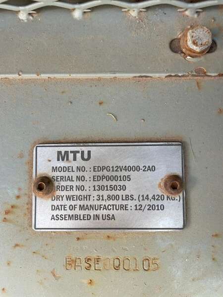 Tested Good Used MTU 12V4000 Diesel Generator