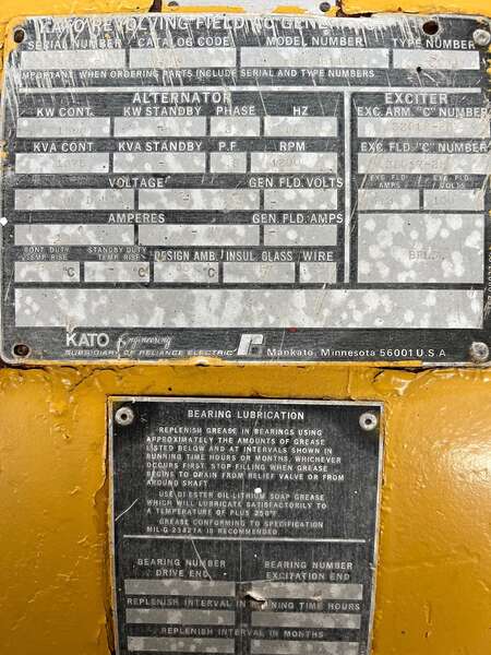 Used Kato 1500kW Generator End