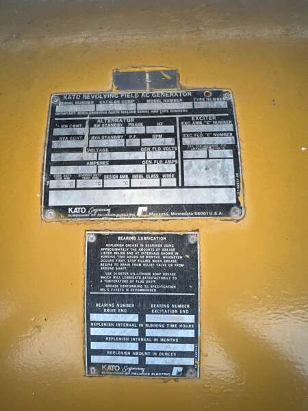 Used Kato 1500kW Generator End