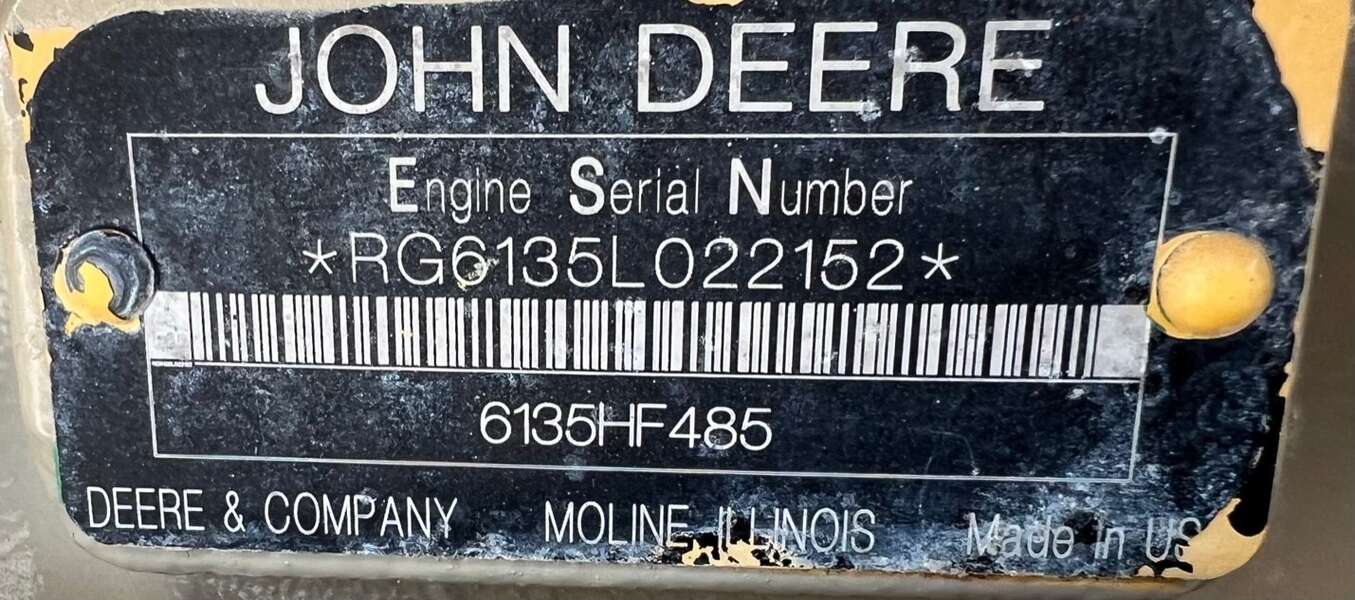 Used John Deere 6135HF485 Diesel Generator