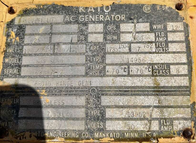 Used Caterpillar G398 Gas Generator