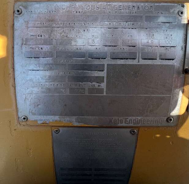 Used Kato 1204kW Generator End