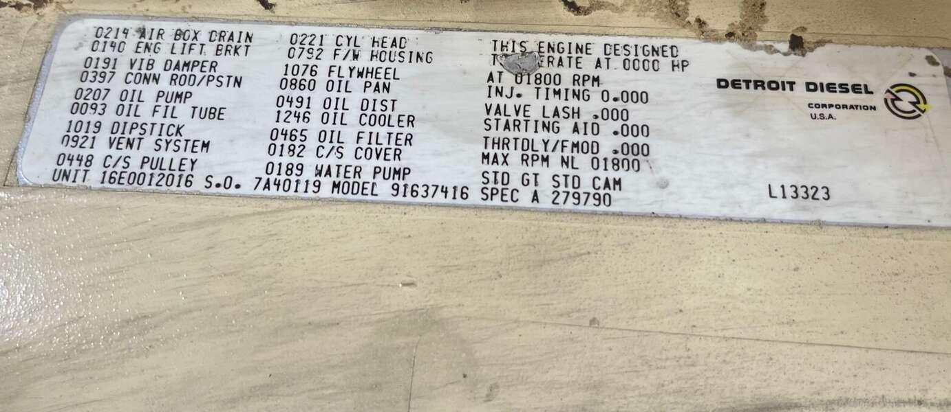 Used Kohler 1600ROZD71 Diesel Generator