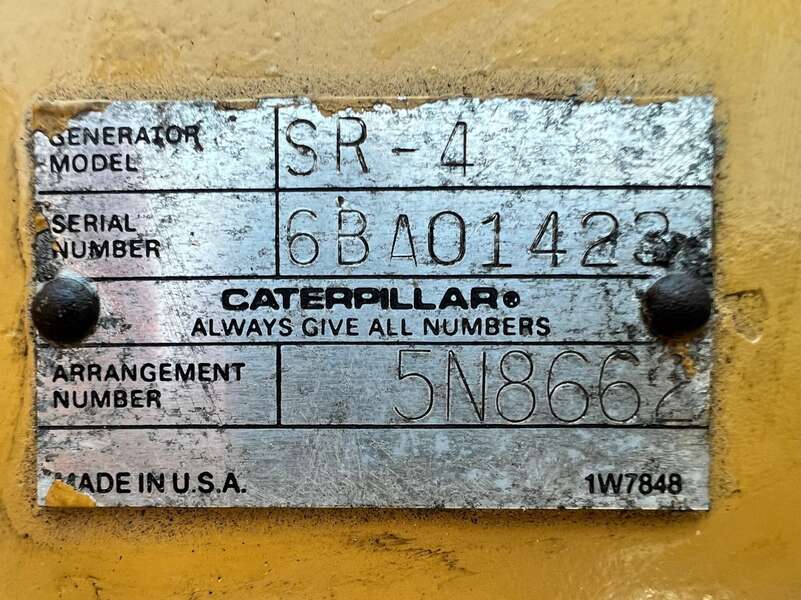 Low Hour Caterpillar SR4 Generator End