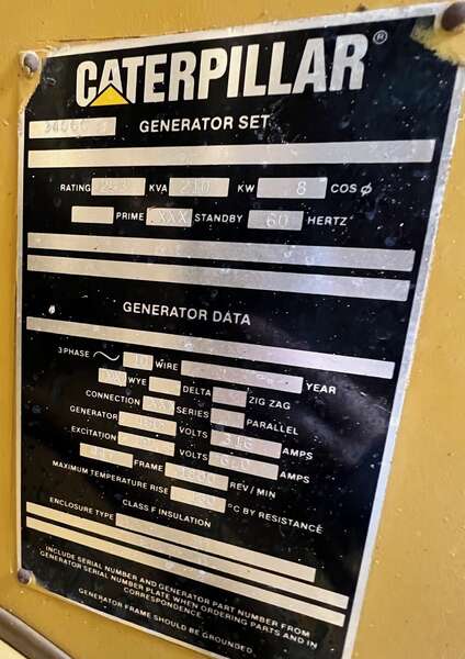 Used Caterpillar G3406 Gas Generator