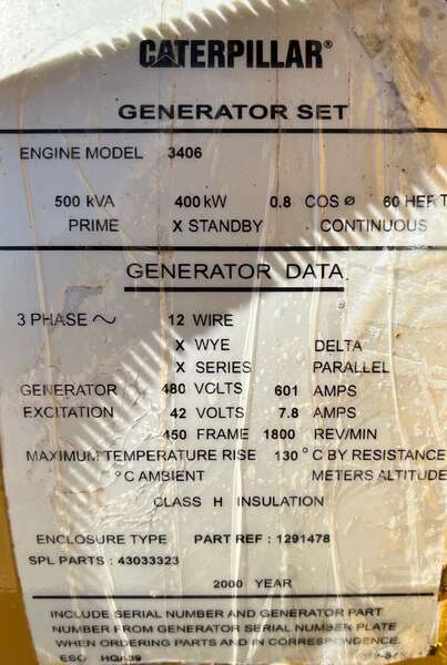 Used Caterpillar SR4B Generator End