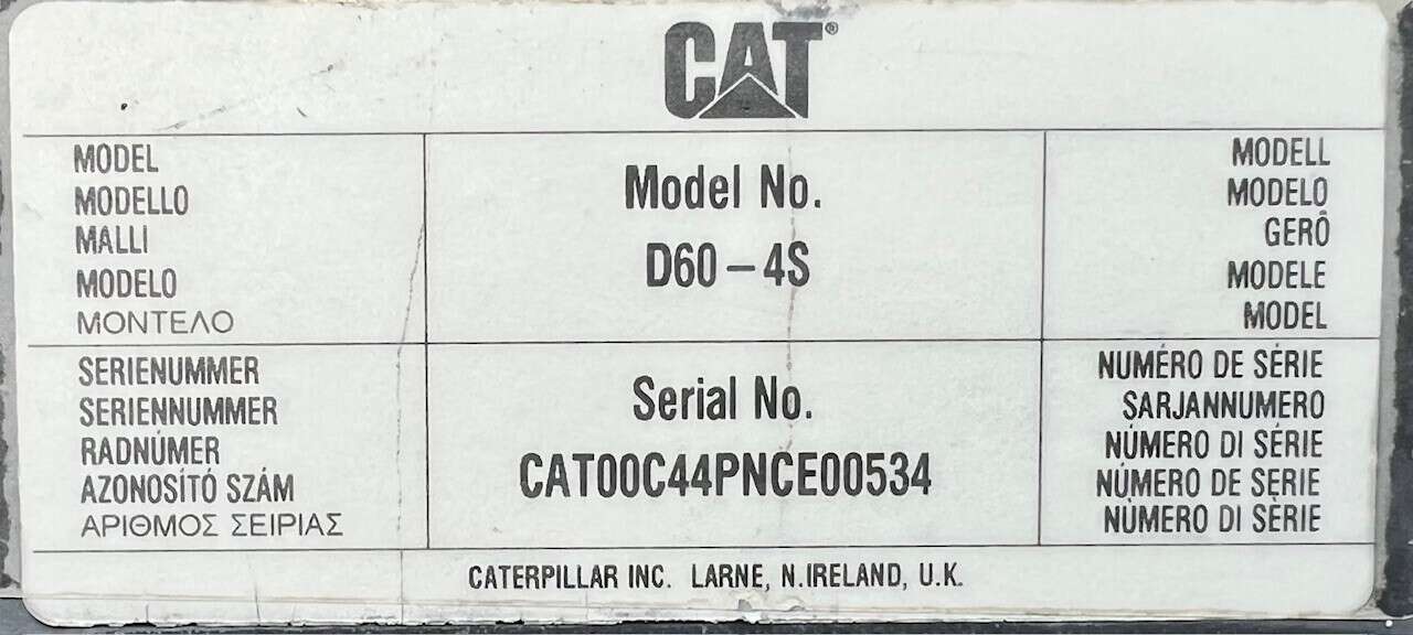Used Caterpillar D60 Diesel Generator