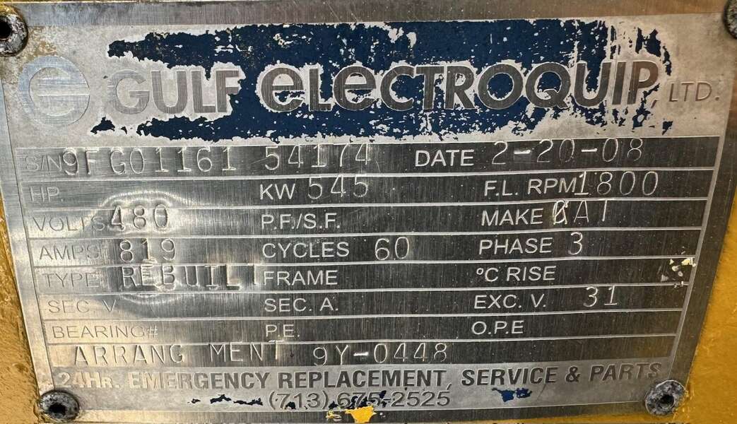 Used Caterpillar 3412 Diesel Generator