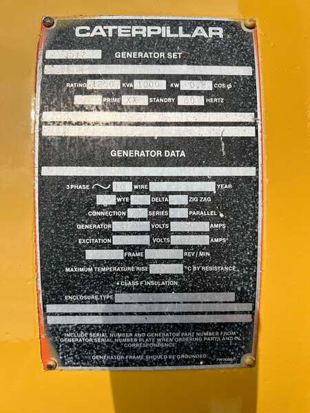 Low hour tested Caterpillar SR4 Generator End