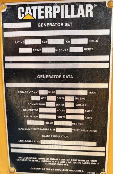 Used Caterpillar SR4 Generator End