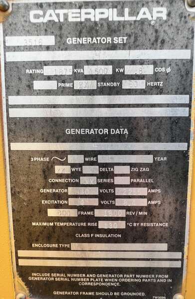 Used Caterpillar SR4 Generator End