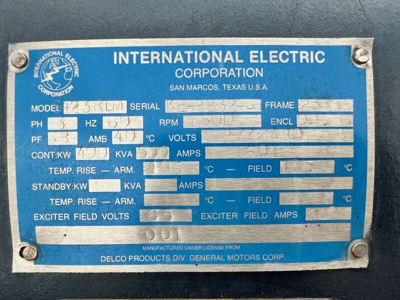 Used Stewart & Stevenson 400kW Diesel Generator