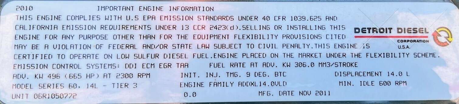 Used Detroit 450kW Diesel Generator