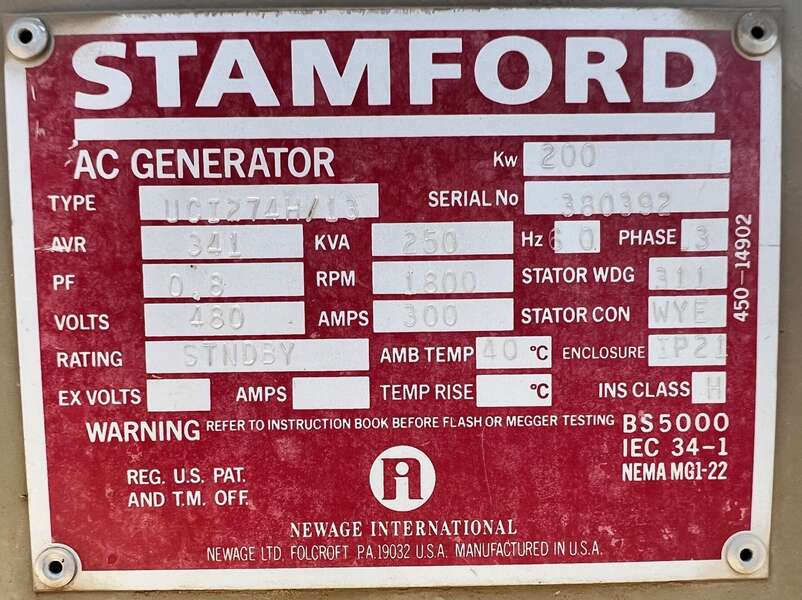 Used Cummins 200kW Gas Generator