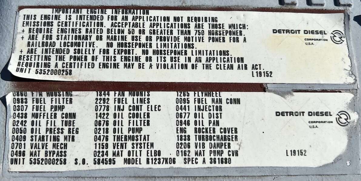 Used Spectrum 750kW Diesel Generator