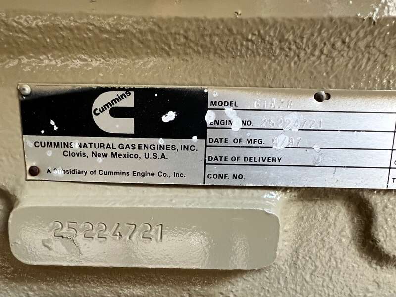 Used Cummins GTA28 Gas Generator