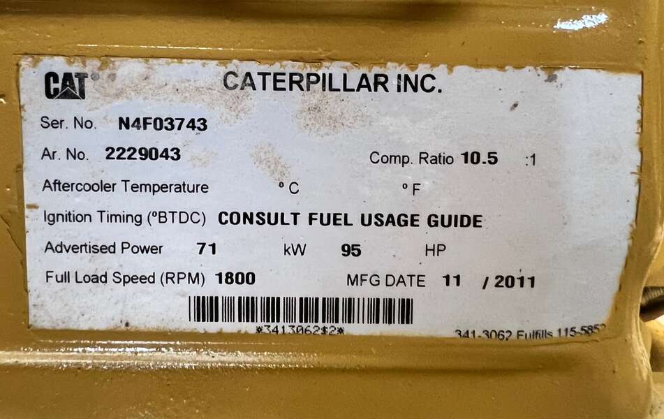 Used Caterpillar G3304NA Gas Generator