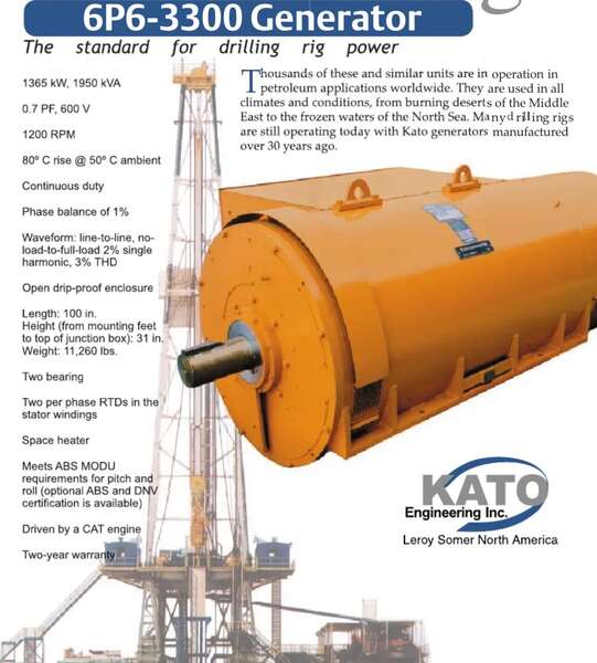 Used Kato 6P6-3300 Generator End
