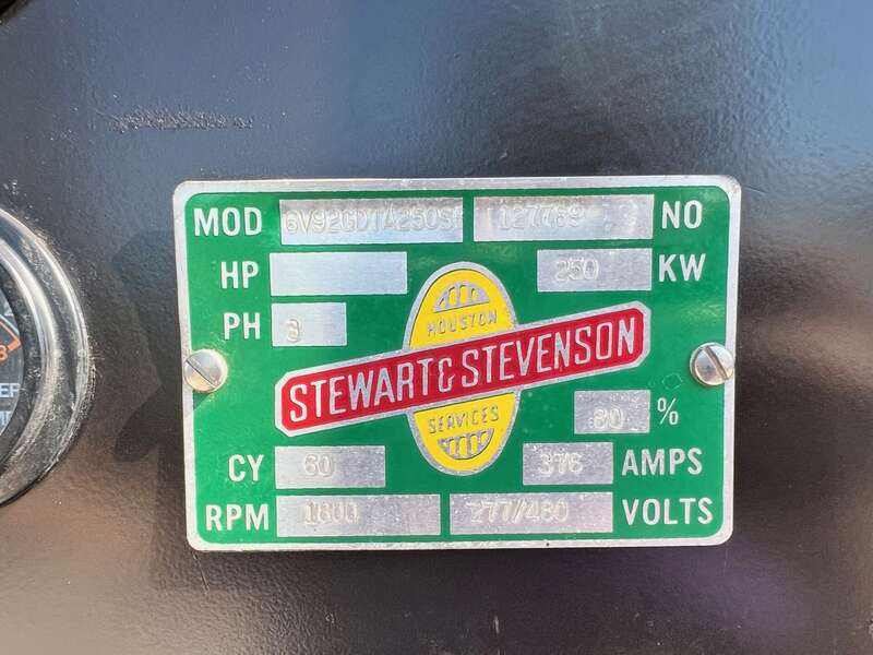 Used Stewart & Stevenson 250kW Diesel Generator