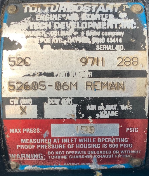 Used TDI Air/Turbo Starter 