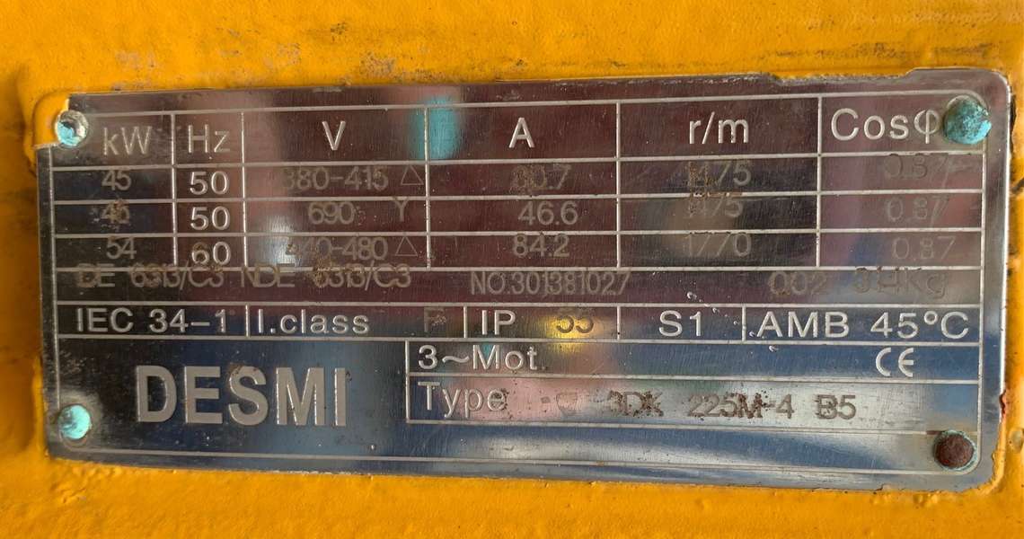 Used Desmi Vertical Turbin 