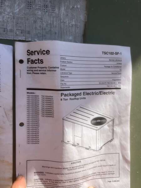 Used Trane 8-ton Rooftop Units 