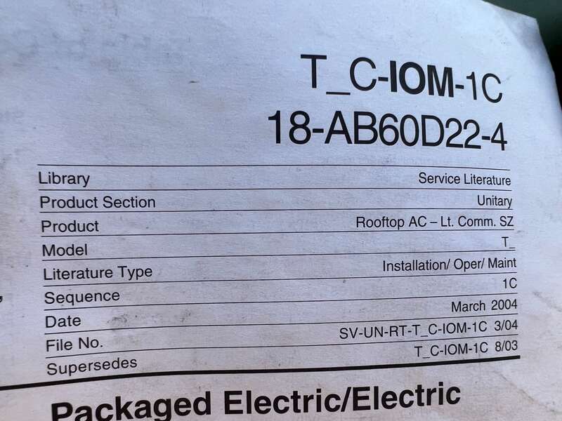 Used Trane 8-ton Rooftop Units 