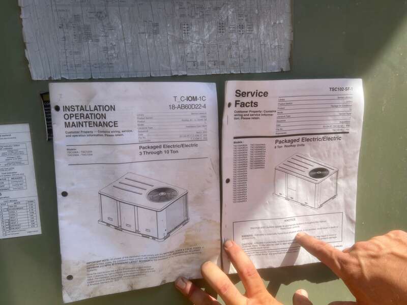 Used Trane 8-ton Rooftop Units 