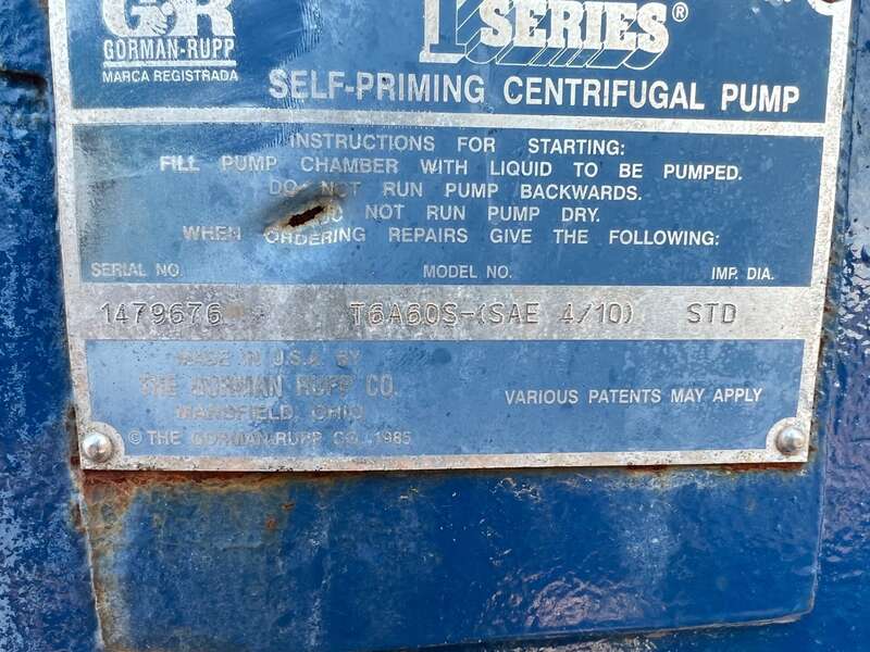 Used Gorman Rupp T6A60S 