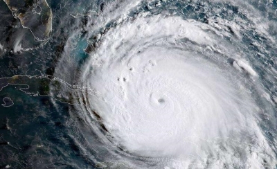 A satellite image of hurricane irma